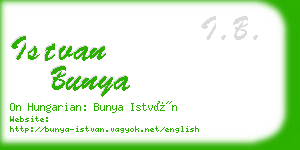 istvan bunya business card